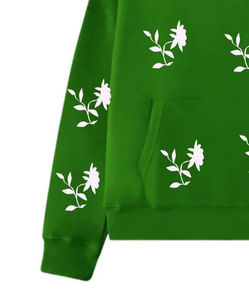 Sweat-shirt à capuche uni vert unisexe, coupe classique, en molleton tricoté 420g, vêtement d'hiver décontracté - Product Image 4