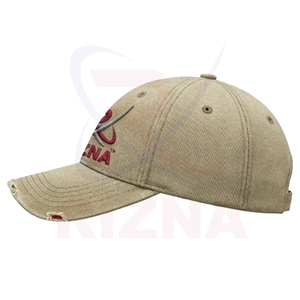 Casquette de baseball unisexe personnalisée OEM RIZNA ENTERPRISES 100 % coton de haute qualité avec logo brodé 3D, 6 panneaux, imprimé, style golf, effet délavé, pour les fêtes - Product Image 2