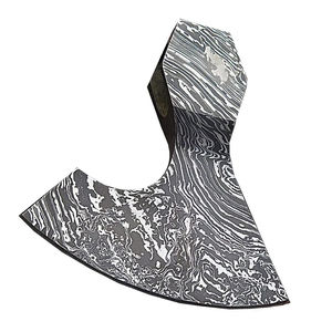 Burraq Hache de fendage et tête de tomahawk en acier Damas, qualité industrielle supérieure, faite main, personnalisable DIY, avec fourreau en cuir, pour la chasse en extérieur - Product Image 6