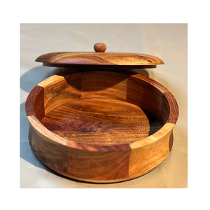 Boîte à roti en bois faite à la main avec couvercle pour la cuisine, boîte à chapati en bois pour garder les rotis chauds et frais pour la consommation. - Product Image 2