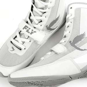 รองเท้าชกมวยสีขาวเทา ดีไซน์ใหม่ล่าสุด ระดับมืออาชีพ รุ่นใหม่ คุณภาพพรีเมียม รองเท้ามวยปล้ำ หนังแท้ น้ำหนักเบา - Product Image 5