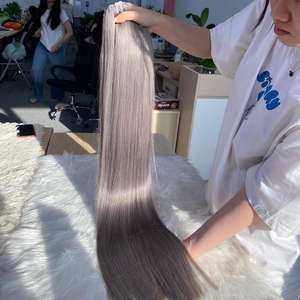 Prix de gros 100% Extensions de cheveux Remy vietnamien alignés sur les cuticules Os gris Paquet de cheveux raides Extensions de cheveux humains - Product Image 3