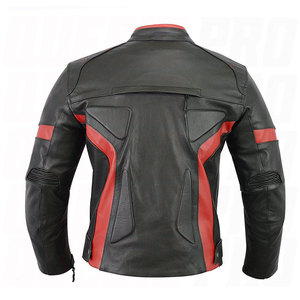 Chaqueta de Motociclista de Cuero para Hombre, Diseño Minimalista, Estructura Acolchada, Ajuste Seguro y Cómodo, Ropa Exterior Urbana para Motociclistas, Duradera - Product Image 4