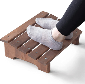 Wooden Under Desk Footrest <b>Ergonomic</b> Foot Rest for Office Chair Desk Table Home Office Comfort Support Adjustable Foot <b>Stool</b> - Product Image 1