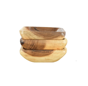Bol carré en bois écologique pour la restauration, idéal pour les mariages – Vaisselle de table de qualité supérieure pour servir les aliments - Product Image 2