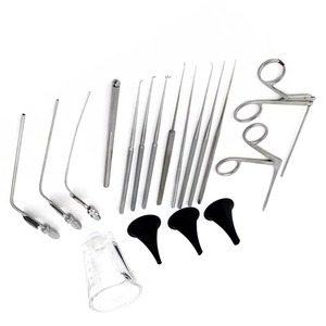 Ensemble d'instruments de myringotomie de 18 pièces en acier inoxydable, instruments chirurgicaux ORL, kit de chirurgie auriculaire manuel, ensemble d'otologie professionnel, CE - Product Image 5