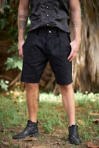 Shorts décontractés pour hommes - Shorts en coton avec cordon de serrage, shorts de plage d'été, shorts en twill extensible, shorts de golf, shorts cargo pour homme - Product Image 2