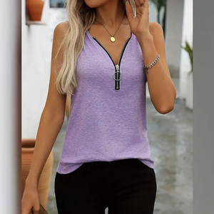 Nouveauté très demandée : Débardeurs de sport pour femmes, tendance, tailles adultes et grandes tailles, en Spandex/Polyester, Denim uni, motif géométrique - Product Image 1