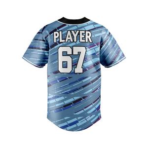 Uniforme de Béisbol y Sóftbol Personalizado al por Mayor, Transpirable, Talla Grande, Color Azul - Product Image 6