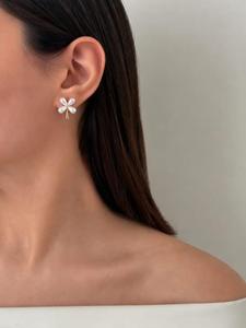 Most Selling <b>Stud</b> Light Weight With Pearl Earring with <b>Silver</b> Finish For Women Daily Wear Ethnic Bulk Product Fashion Jewelry - Product Image 5