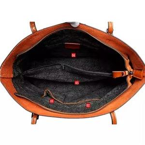 Bolso Tote de Hombro Clásico de Lujo Personalizable, de Cuero Genuino de Grano Completo, Ecológico, de Primera Calidad, con Cierre de Cremallera y Múltiples Bolsillos - Product Image 6