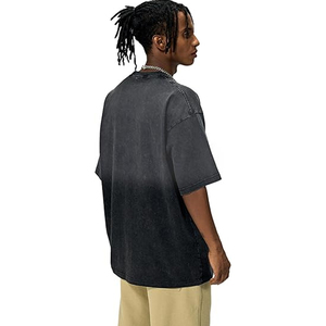 T-shirt vintage délavé pour homme, tendance, coupe oversize en coton, style streetwear décontracté, haut de mode quotidien - Product Image 5