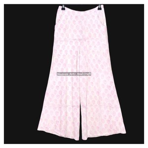 Indian Cotton Block Printed Palazzo <b>Pant</b> - Ladies <b>Summer</b> Wear Casual Wide Leg Palazzo <b>Pants</b>-Wholesale Cotton Palazzo - Bohemian - Product Image 1