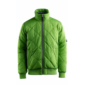 Blouson matelassé pour homme, couleur unie, polyester, hiver, décontracté, fermeture éclair, tendance, coupe-vent, respirant, col montant, coupe droite - Product Image 3