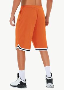 Shorts Bermuda pour homme en kaki à séchage rapide avec bande latérale et taille élastique, vêtements de sport décontractés - Product Image 4