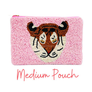 Handmade Beaded Embroidery Tiger Coin Purse Seed Beads Zipper <b>Wallet</b> Custom Gift Designer Fashion Luxury <b>Compact</b> Unisex - Product Image 4