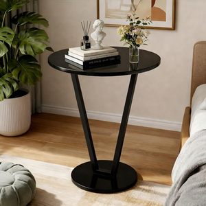 Modern Metal <b>Round</b> Side <b>Table</b> for Living Room Bedroom Sofa End <b>Table</b> Accent <b>Table</b> Contemporary Home Decor Furniture - Product Image 4