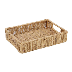 Wholesale Price Rectangle Shape Rattan Storage Fruit Serving Tray Home Decoration <b>Kitchen</b> Ware Handmade Rattan Woven Tray - Product Image 3