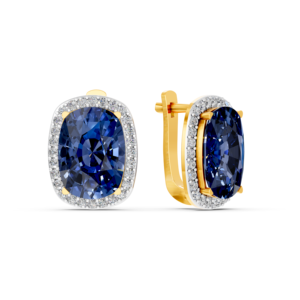 14K 9K 10K 18K Solid Gold 16Ct Lab Gemstone <b>Earring</b> IGI Certified Ethical <b>Fine</b> Jewelry Manufacturer Wholesale RJC OEM ODM - Product Image 2