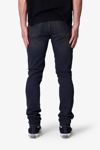 Jean en denim pour homme de haute qualité en coton, coupe skinny, marque AM Street, noir délavé, taille mi-haute, style hip-hop, respirant, streetwear, Y2K, OEM ODM - Product Image 3