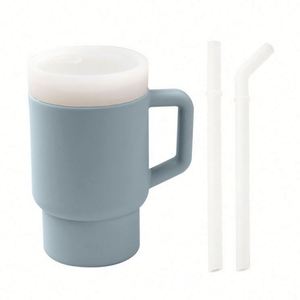Vasos de Silicona Antideslizantes y Resistentes a Caídas para Niños y Bebés, Aptos para Alimentos, con Pajitas al 2%, Logotipo Personalizado, Uso Promocional - Product Image 2