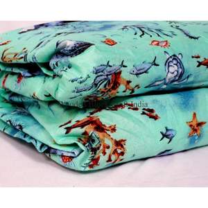 Tissu en mousseline de coton 100% imprimé sur mesure, style uni et côtelé, imprimé à la main au sérigraphie, motif floral, couleurs pastel, pour usage en ameublement et confection de costumes - Product Image 2