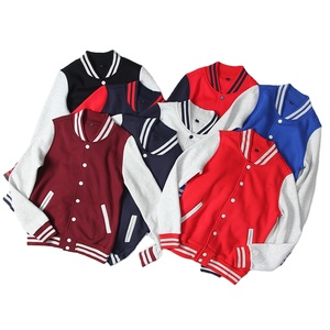 <b>Men's</b> Maroon <b>White</b> Varsity <b>Jacket</b> Regular Fit Turn-down Collar Button Closure Solid Color Casual Autumn Wear - Product Image 3