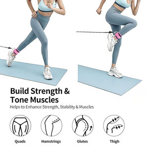 Adjustable Pink <b>Ankle</b> Guards with Metal Ring Hook and Loop Closure for Fitness <b>Support</b> - Product Image 4