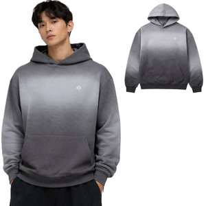 เสื้อฮู้ดดี้ผู้ชายผ้าฝ้ายฟลีซไล่เฉดสีแบบขายส่ง ทรงโอเวอร์ไซส์ สตรีทแวร์ สกรีนโลโก้ได้ตามสั่ง MOQ ต่ำ คุณภาพสูง รับผลิตแบบ OEM - Product Image 1