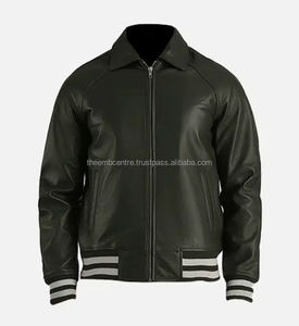 Nouveauté Veste en cuir personnalisée à la mode pour hommes Vêtements de mode Nouveau style 2024 Vente directe en usine Veste en cuir pour hommes - Product Image 1