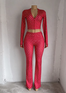 Conjunto de Sudadera con Capucha y Pantalones de Algodón con Estampado de Leopardo Rojo para Mujer, Corte Ajustado, Secado Rápido, para Uso Diario - Product Image 6
