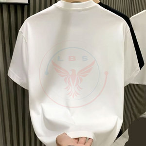 Camisetas de Forro Polar con Pedrería para Hombre, Resistentes, Transpirables, Ecológicas, de Secado Rápido, de Poliéster/Algodón, Manga Corta, Alta Calidad - Product Image 2