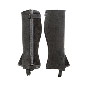Custom Genuine Leather <b>Half</b> <b>Chaps</b> Western English Equestrian Riding Gaiters Cowhide Horse Gear B2B LHC-0058 - Product Image 3