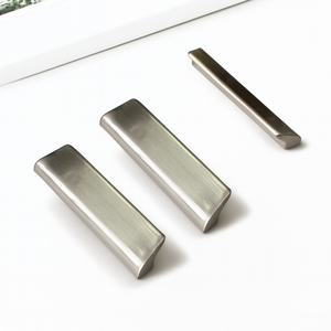 Poignée de tirage en alliage de zinc moderne, finition nickel brossé, pour armoire de cuisine, meuble, placard, tiroir de salle de bain – Vente directe usine - Product Image 5