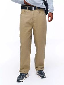 Jeans de Mezclilla Lavada para Hombre, Corte Recto y Holgado, OEM ODM – Pantalones Casuales Vintage de Estilo Urbano, Venta al Por Mayor Personalizada - Product Image 5