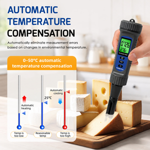 Medidor de pH Digital 4 en 1 para Alimentos, Sonda Puntiaguda, Probador de Carne, Masa y Queso, Alta Precisión, pH, EC, TDS, Temperatura, Probador de Calidad del Agua - Product Image 5