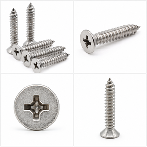 Stainless Steel <b>Flat</b> Head Tapping <b>Screw</b> Cross Recessed Drive Threaded Fastener for Assembly Hardware - Product Image 5
