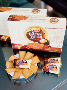 Biscuits au café salés et croustillants les mieux notés, emballage en boîte/sachet de 360 g, OEM ODM, échantillon gratuit - Product Image 1