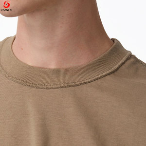 Men's Blank <b>Boxy</b> <b>T</b>-<b>Shirt</b> Heavy Cotton Oversized Streetwear Eco-Friendly Breathable Custom Printing Embroidery Private Label OEM - Product Image 6