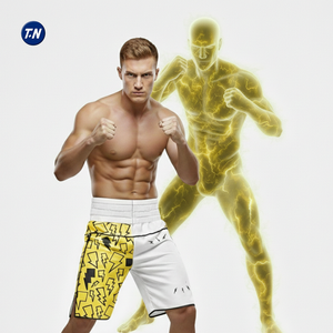 Shorts de bain grande taille pour hommes, taille mi-haute, décontractés, respirants, en toile imperméable, écologiques, à taille élastique rapide - Product Image 6