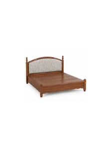 Traditional Platform <b>Bed</b> Queen Size with Woven Headboard and <b>Wooden</b> <b>Slats</b> Elegant Bedroom Furniture Antique Theme - Product Image 3