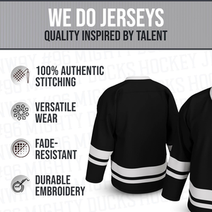 Maillot de hockey classique vierge avec rayures – Coutures authentiques, maille respirante et polyester durable – Tailles S-5XL - Product Image 6