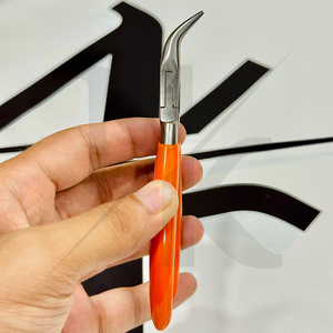 Pince à bec d'oie en acier inoxydable 130 mm, pliante, pour la fermeture de boucles, le pliage de fils et le sertissage, pour le bricolage, l'artisanat, la pêche, OEM - Product Image 3