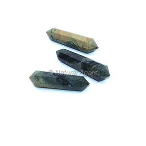 Vente en gros Pierre de Guérison Naturelle Cristal Belle Tour Polie Mousse Agate Double Point Pour la Décoration - Product Image 5