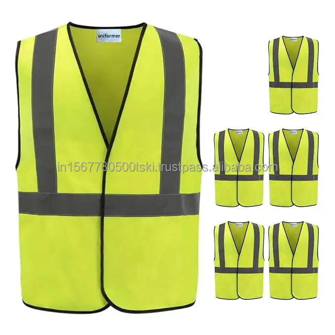 High Visibility Reflective Safety Jacket for Airport Construction Paving Traffic Sanitation Engineering for use in Busy Areas