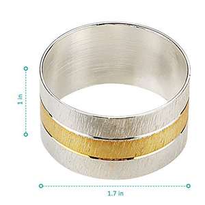Anneau de serviette rond en argent, design simple, pour mariage, hôtel, restaurant, décoration de table, anneau de serviette en métal - Product Image 6