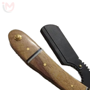 Wooden Handle Single <b>Blade</b> <b>Razor</b> Stainless Steel <b>Blade</b> For Barber Shop Use - Product Image 5