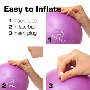 Pelota de Pilates de 9 Pulgadas para Ejercicios de Core y Estabilidad, Rehabilitación de Rodillas, Barre, Yoga, Fisioterapia - Product Image 3