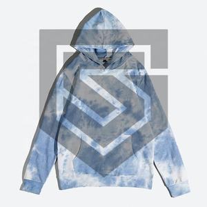 ชุดเสื้อฮู้ดมัดย้อมสำหรับผู้ชายผ้าฝ้ายมีฮู้ดปักโลโก้กำหนดสีเอง - Product Image 4