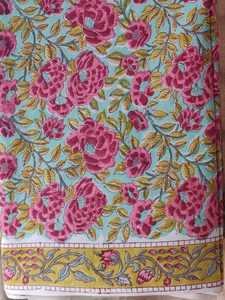 Pure Cotton Indian Textile with Multicolor Hand Block Prints for Home Furnishing <b>Cushion</b> <b>Covers</b> Quilting Sewing and Crafting - Product Image 5